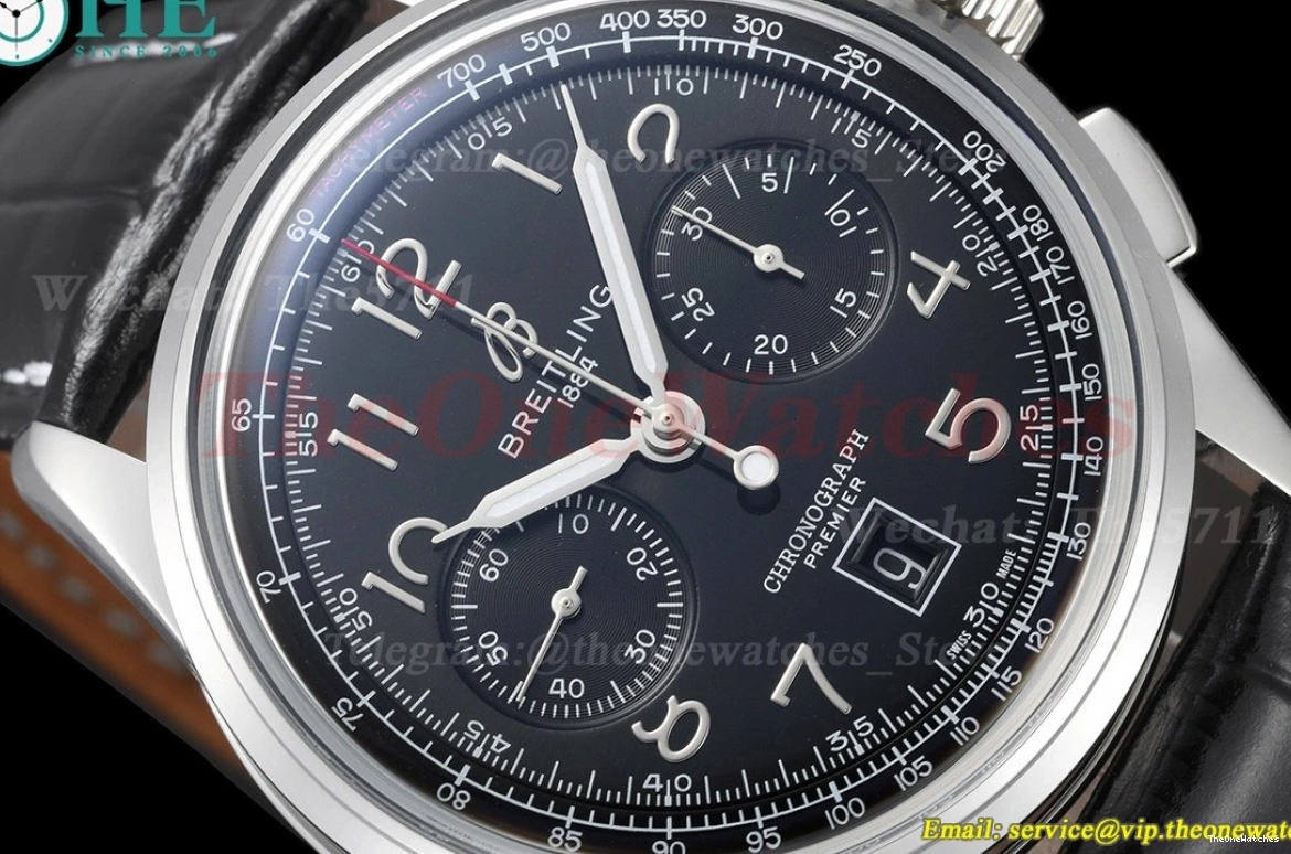 Dial 42mm SS Premier V2 LE Mod A7750 Chronograph Black B01 BLSF 0313